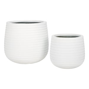 Safavieh Jasper Ficonstone Pot Set of 2 in White