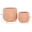 Safavieh Jasper Ficonstone Pot Set of 2 in Terracotta