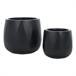 Safavieh Kane Ficonstone Pot Set of 2 in Black