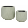Safavieh Kane Ficonstone Planter Pot Set of 2  in Sage