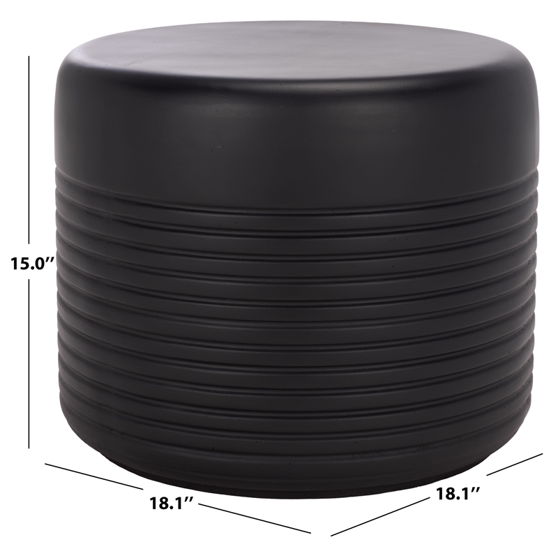 Safavieh Astrid Low Wide Side Table  in Black