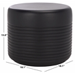 Safavieh Astrid Low Wide Side Table  in Black