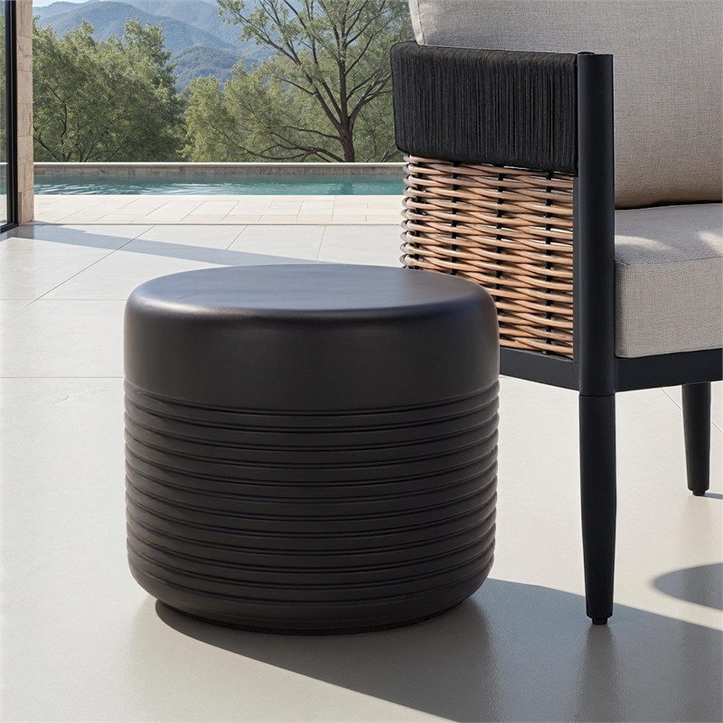 Safavieh Astrid Low Wide Side Table  in Black