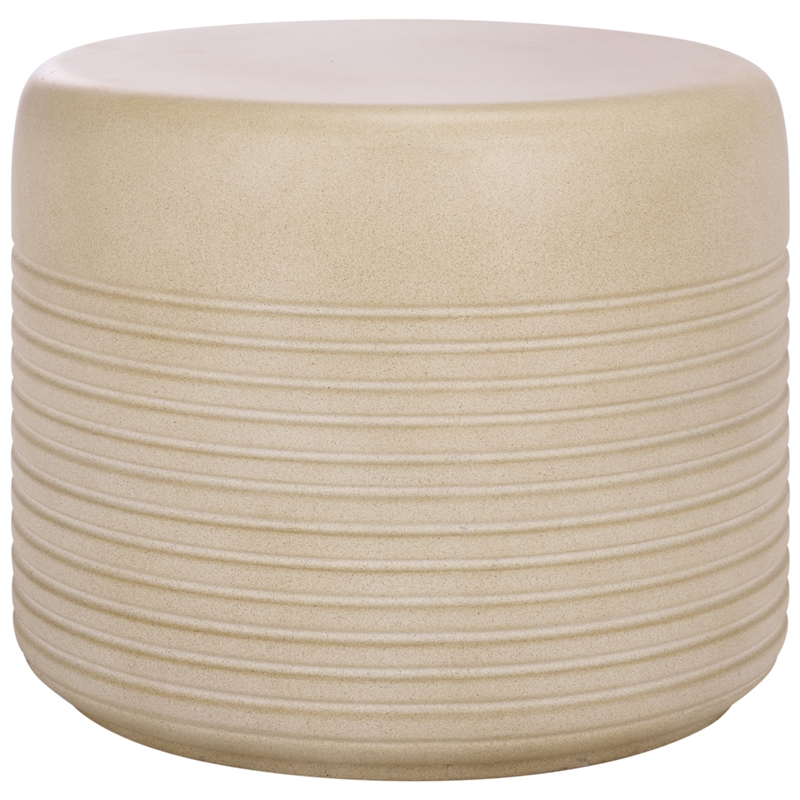 Safavieh Astrid Low Wide Side Table in Beige