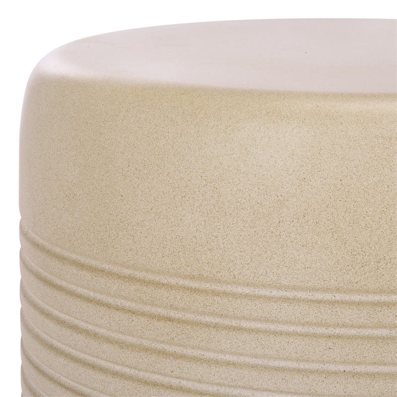 Safavieh Astrid Low Wide Side Table in Beige