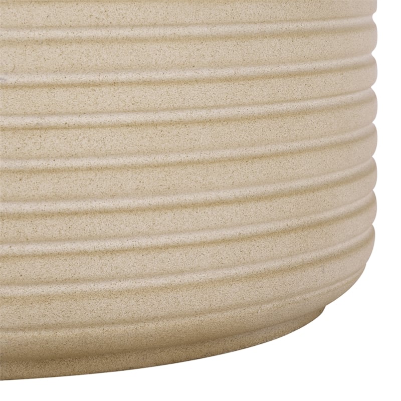 Safavieh Astrid Low Wide Side Table in Beige