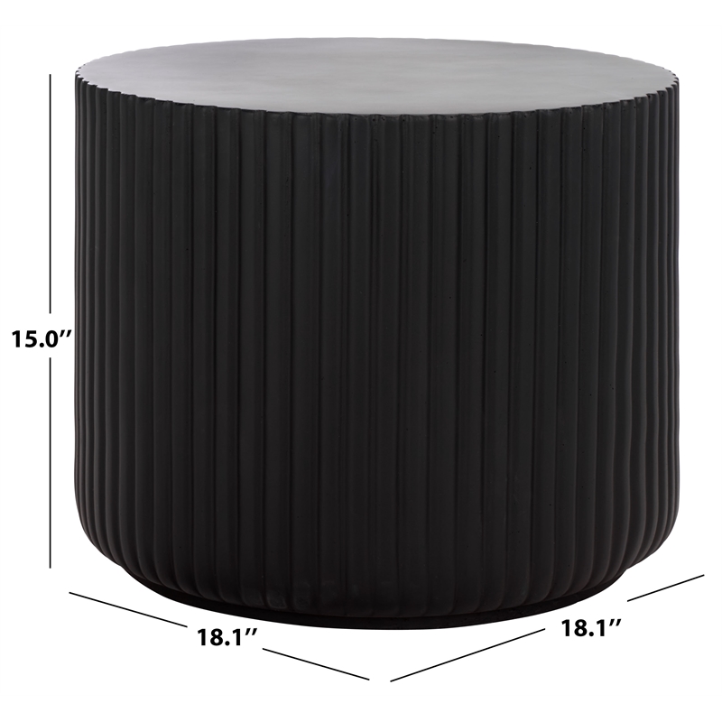 Safavieh Napa Low Wide Side Table in Black