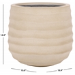 Safavieh Marta Ficonstone Planter Pot  in Beige