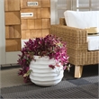 Safavieh Marta Ficonstone Planter Pot  in White