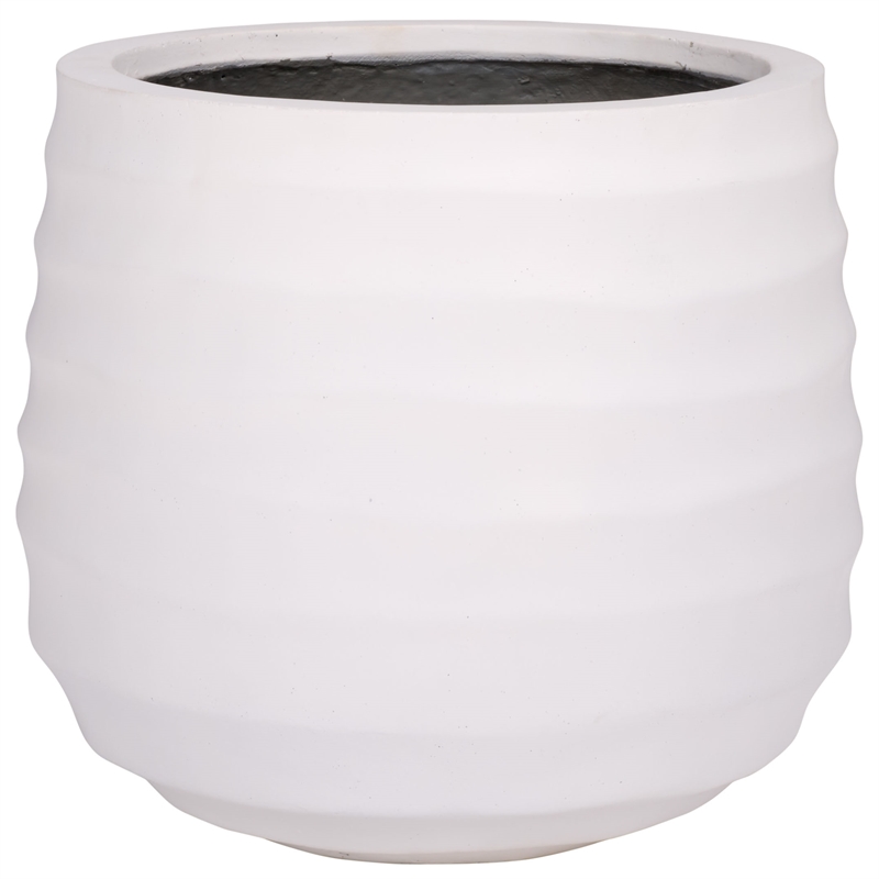 Safavieh Marta Ficonstone Planter Pot  in White