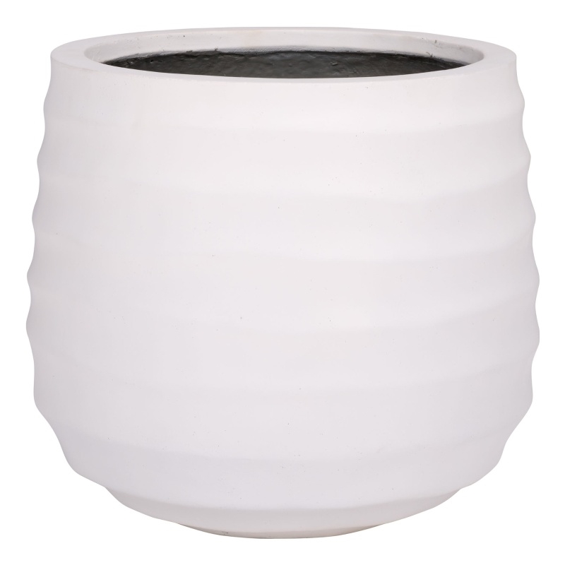 Safavieh Marta Ficonstone Planter Pot  in White