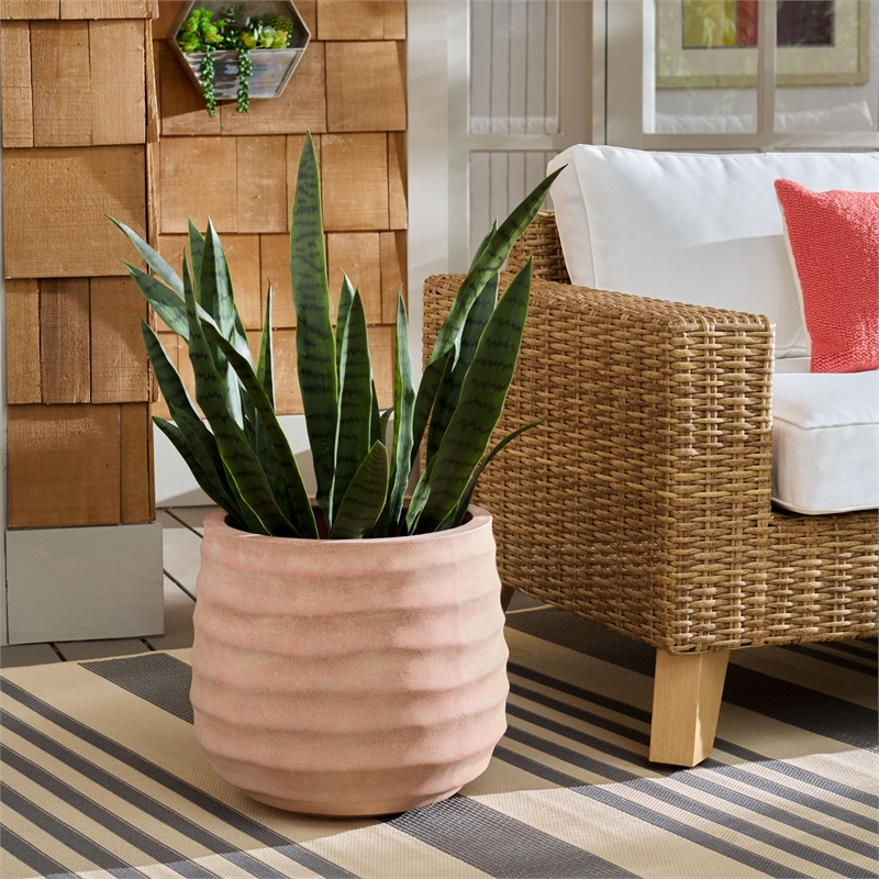 Safavieh Marta Ficonstone Planter Pot in Terracotta