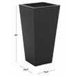 Safavieh Paloma Large Ficonstone Planter in Black