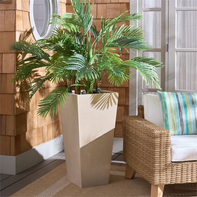 Safavieh Paloma Large Ficonstone Planter  in Beige