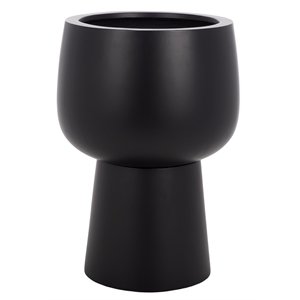 Safavieh Olivia Pedestal Ficonstone Planter in Black
