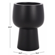 Safavieh Olivia Pedestal Ficonstone Planter in Black