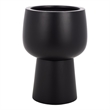 Safavieh Olivia Pedestal Ficonstone Planter in Black