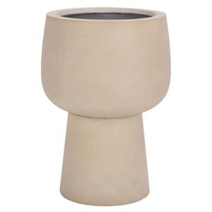 Safavieh Olivia Pedestal Ficonstone Planter  in Beige