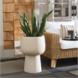 Safavieh Olivia Pedestal Ficonstone Planter  in Beige