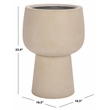 Safavieh Olivia Pedestal Ficonstone Planter  in Beige