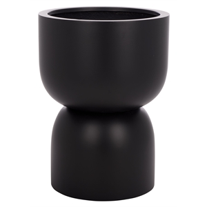 Safavieh Ricco Pedestal Ficonstone Planter in Black