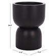 Safavieh Ricco Pedestal Ficonstone Planter in Black