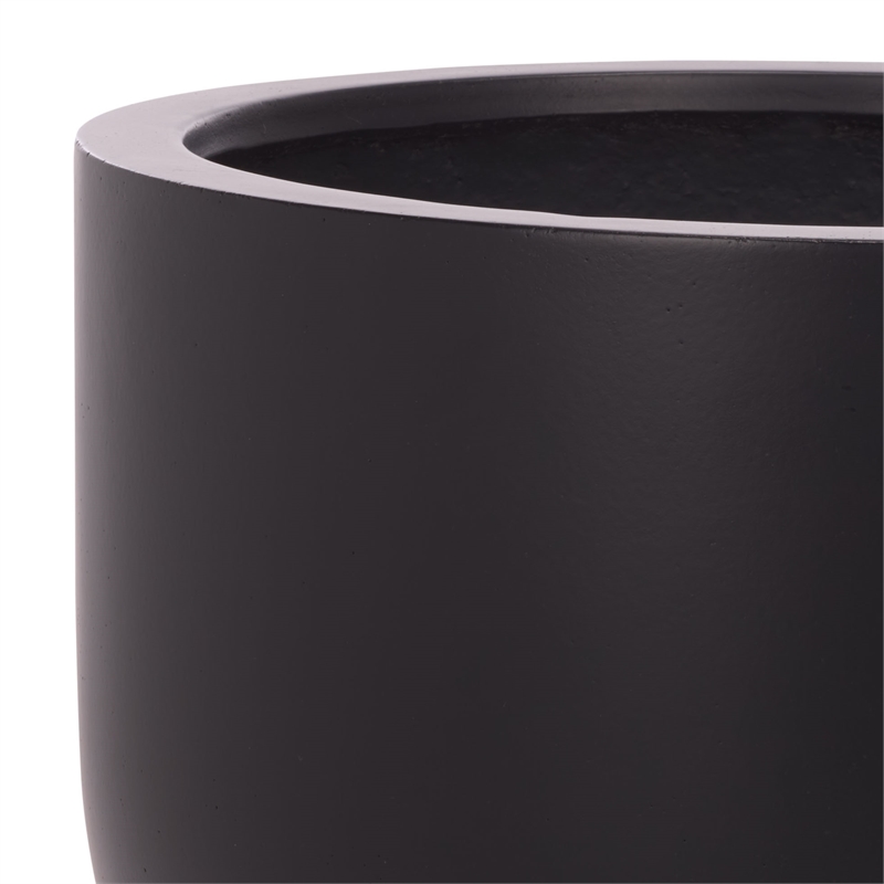 Safavieh Ricco Pedestal Ficonstone Planter in Black