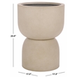 Safavieh Ricco Pedestal Ficonstone Planter  in Beige