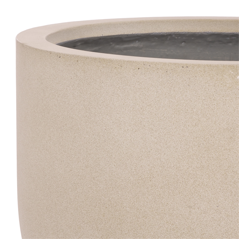 Safavieh Ricco Pedestal Ficonstone Planter  in Beige