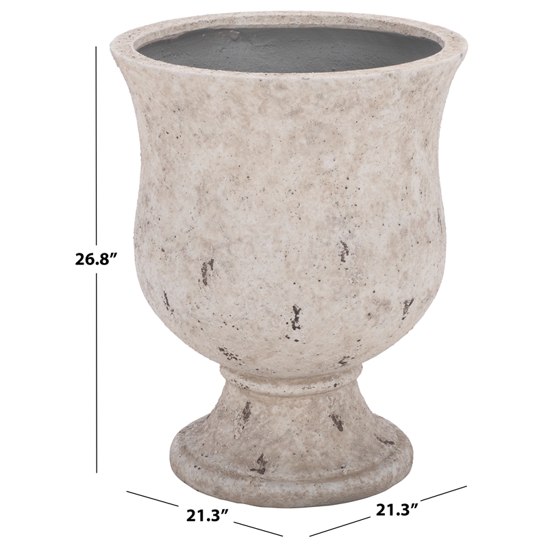 Safavieh Remy Large Ficonstone Planter Pot in White