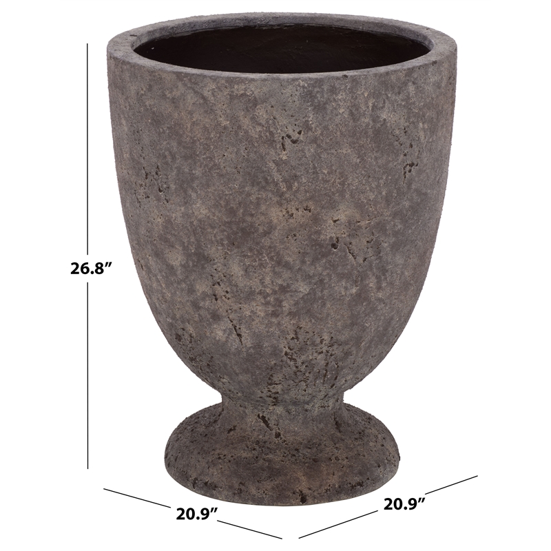 Safavieh Ella Large Ficonstone Planter Pot in Brown