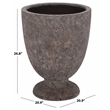 Safavieh Ella Large Ficonstone Planter Pot in Brown
