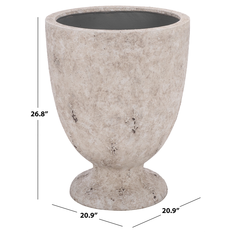 Safavieh Ella Large Ficonstone Planter Pot in White