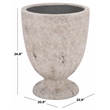 Safavieh Ella Large Ficonstone Planter Pot in White