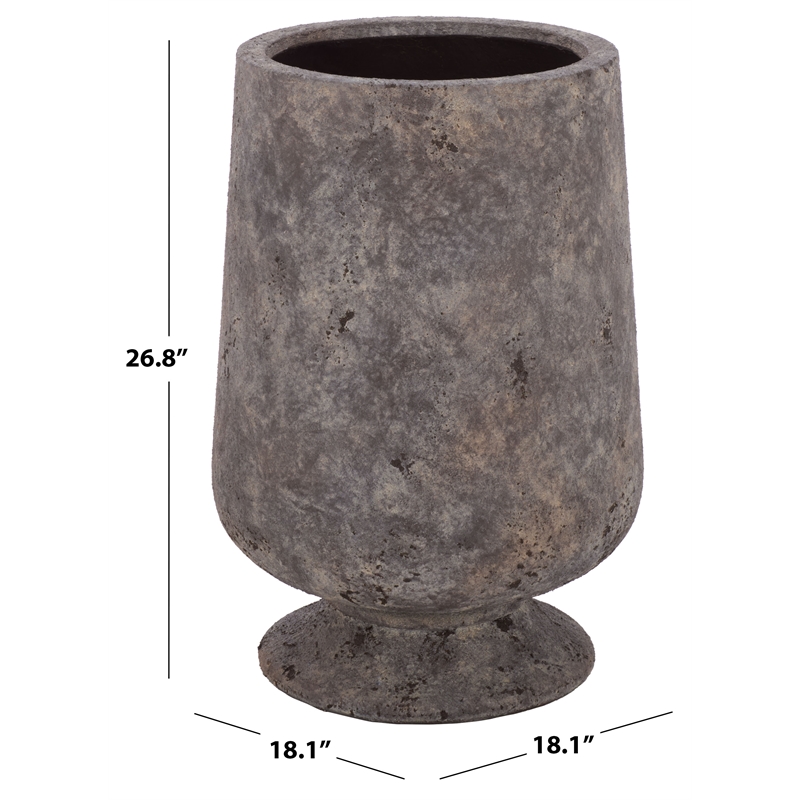 Safavieh Stark Large Ficonstone Planter Pot in Brown