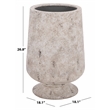 Safavieh Stark Large Ficonstone Planter Pot  in White