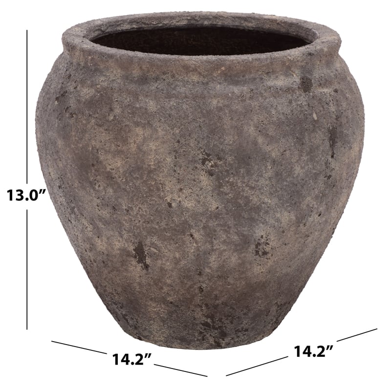 Safavieh Ramsey Ficonstone Planter Pot  in Brown