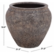 Safavieh Ramsey Large Ficonstone Planter Pot in Brown