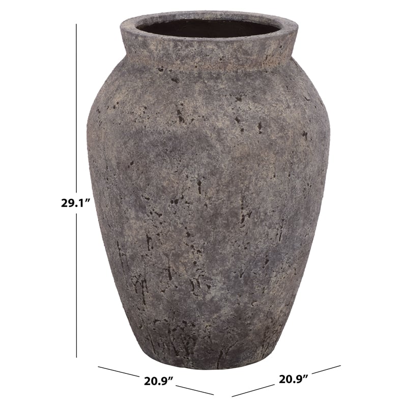 Safavieh Bolton Large Ficonstone Planter Pot in Brown