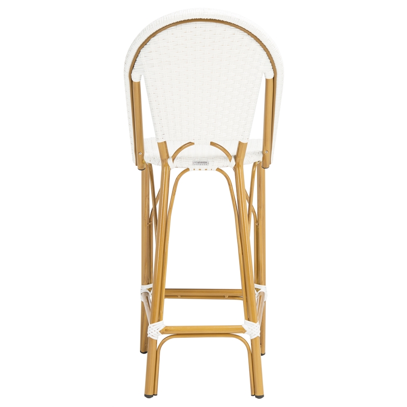 Safavieh Ford Aluminum Barstool in White