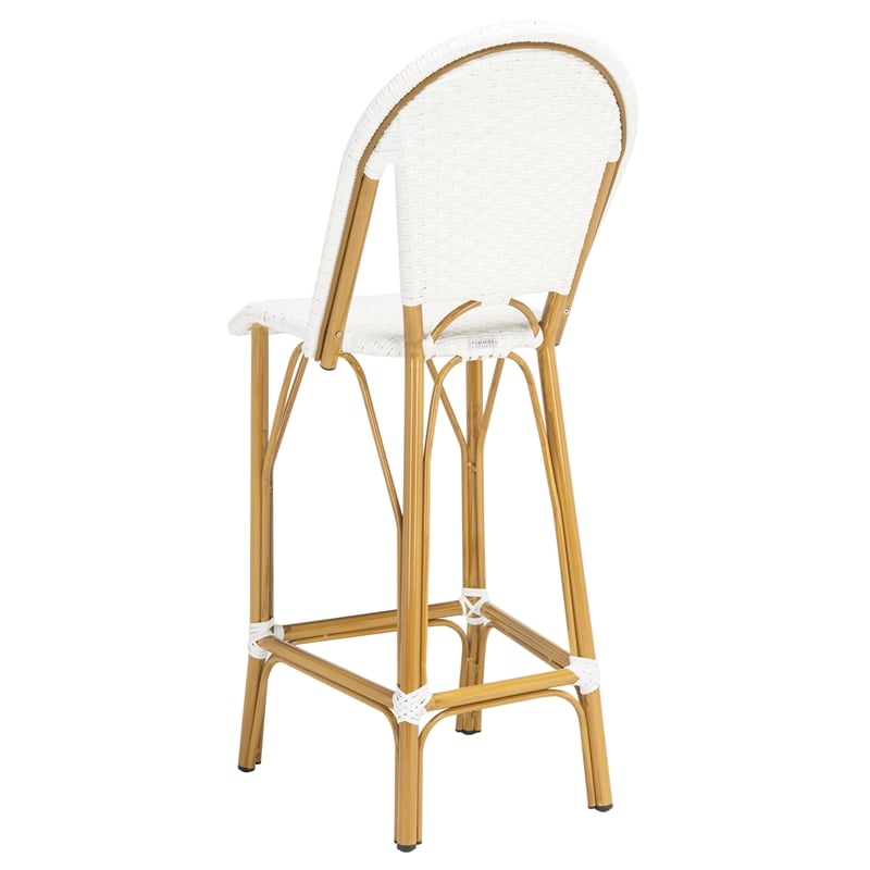Safavieh Ford Aluminum Barstool in White