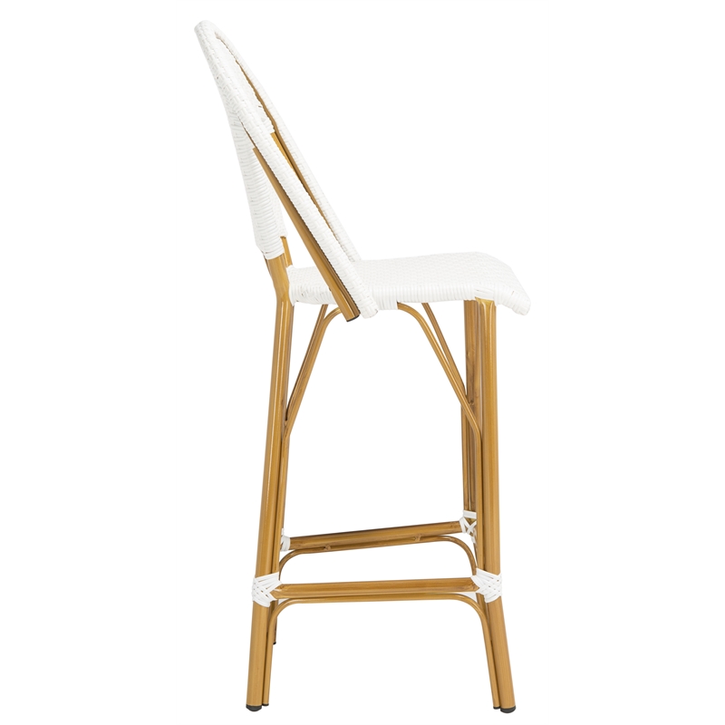 Safavieh Ford Aluminum Barstool in White