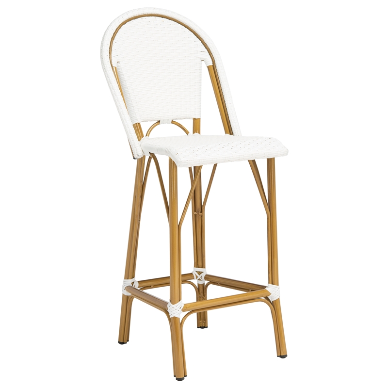 Safavieh Ford Aluminum Barstool in White