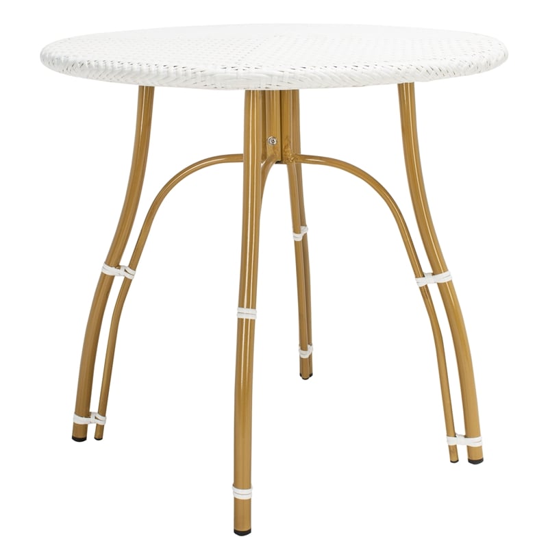 Safavieh Kylie Aluminum Bistro Table in White