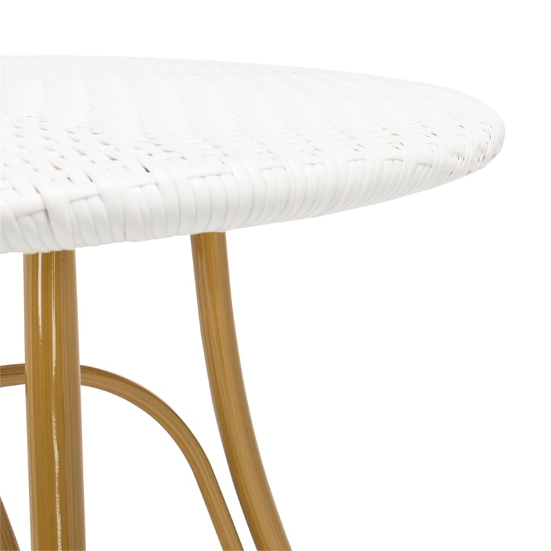 Safavieh Kylie Aluminum Bistro Table in White