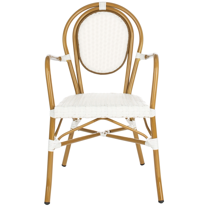 Safavieh Rosen Aluminum Arm Chair in White