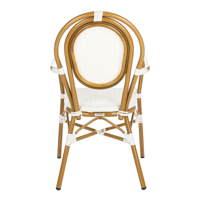 Safavieh Rosen Aluminum Arm Chair in White