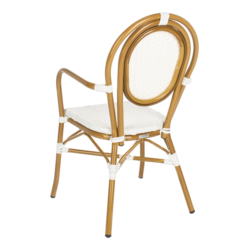 Safavieh Rosen Aluminum Arm Chair in White