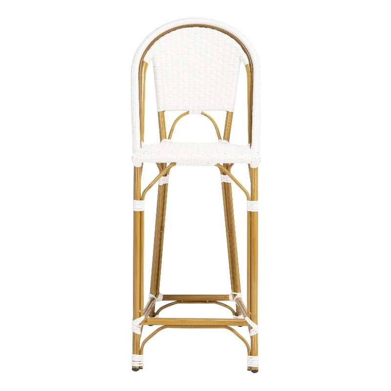 Safavieh Zaid Aluminum Barstool in White