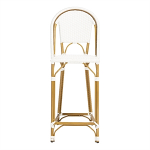 Safavieh Zaid Aluminum Barstool in White